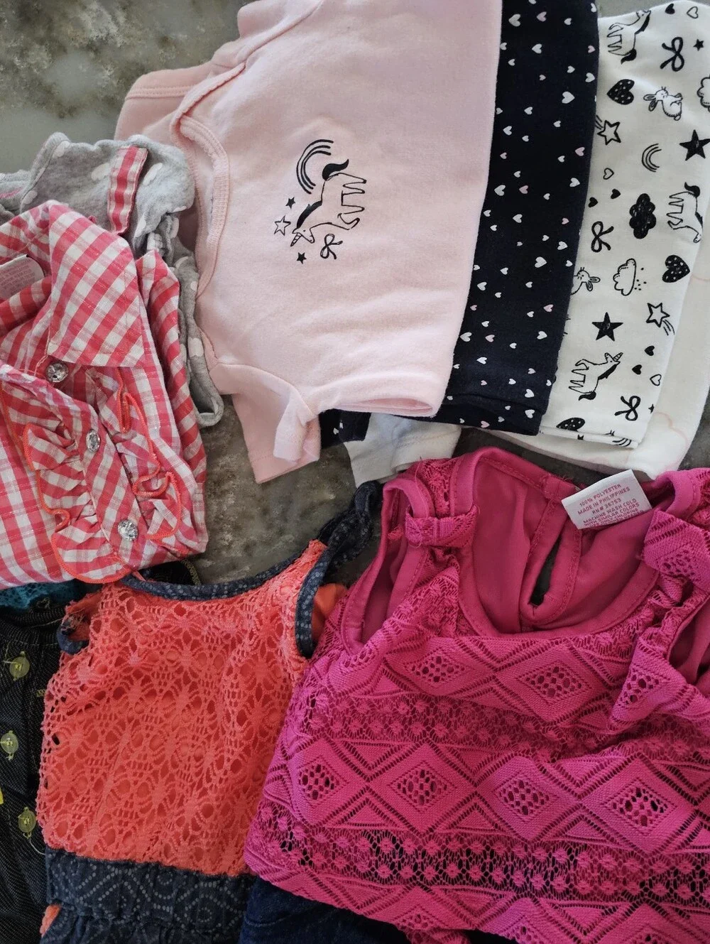 Huge Lot Baby Girl Clothes 12M Summer Outfits Gymboree Carters Romper Short Set